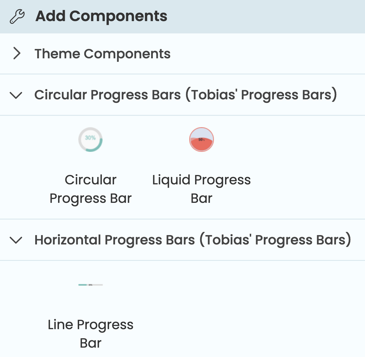 Custom components in the Toolbox