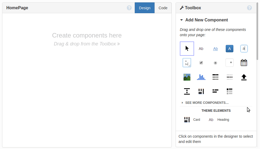 Creating a card with a heading