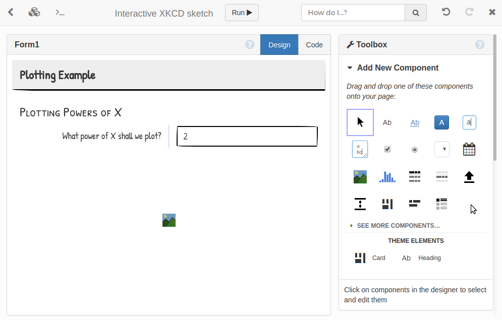 Animation of building an app with the XKCD sketch theme