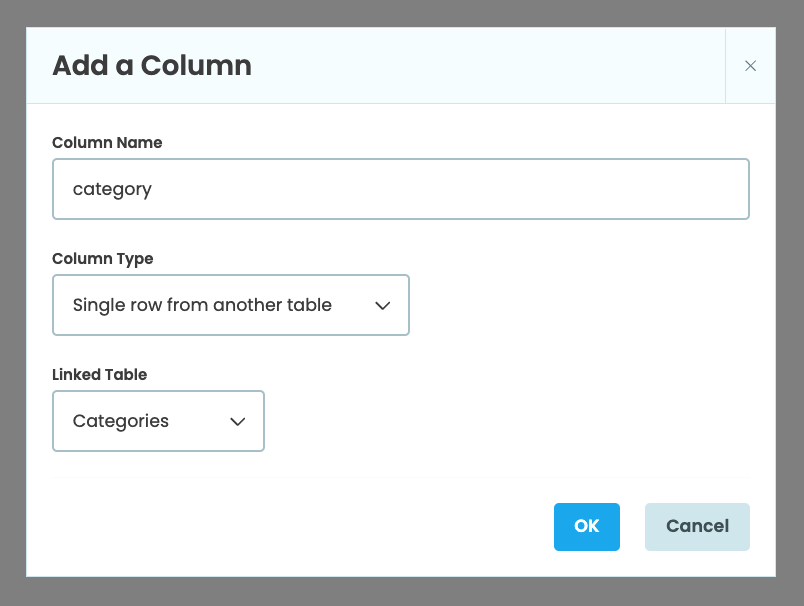 Adding a link to the categories table