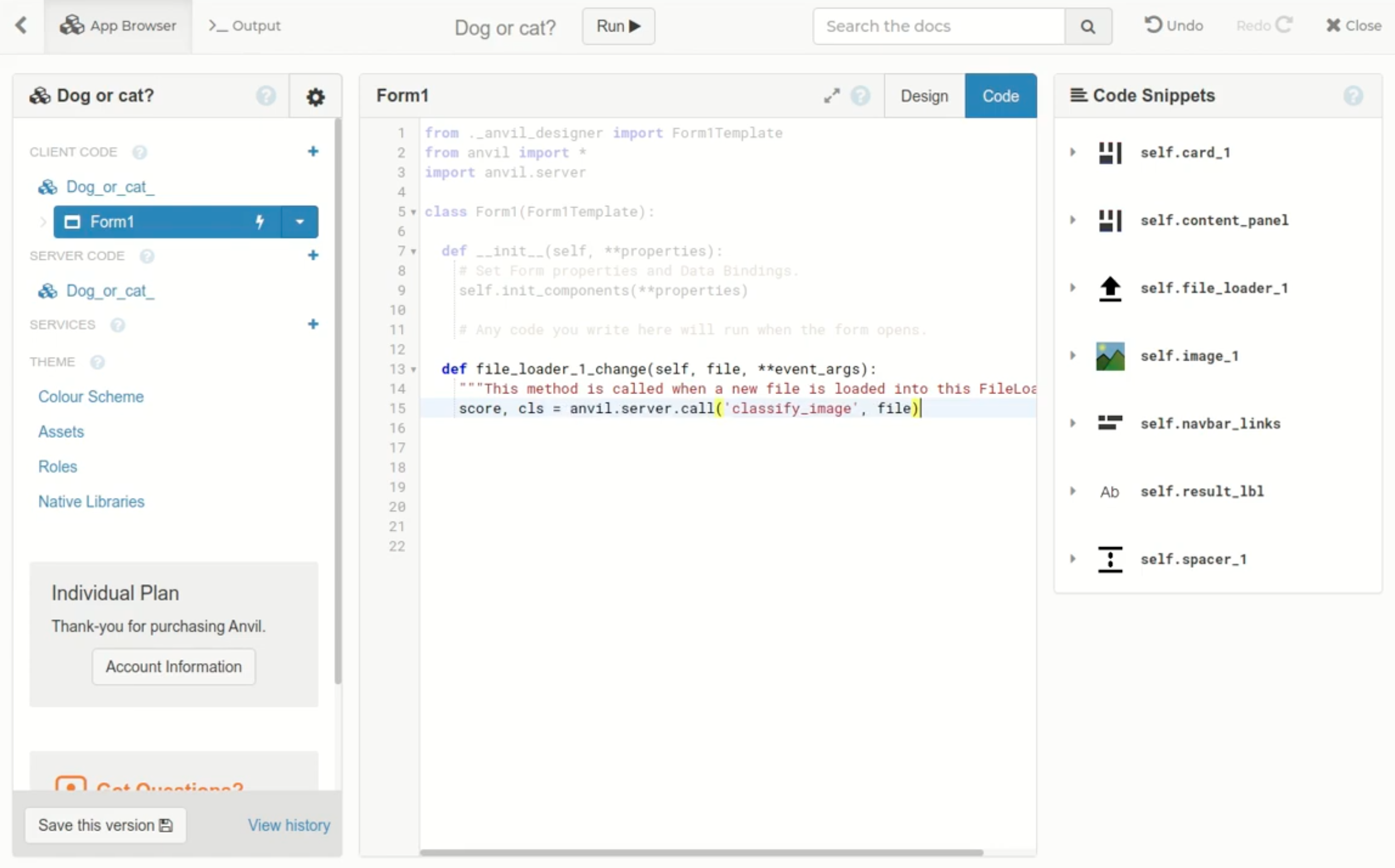 Adding a FileLoader change event