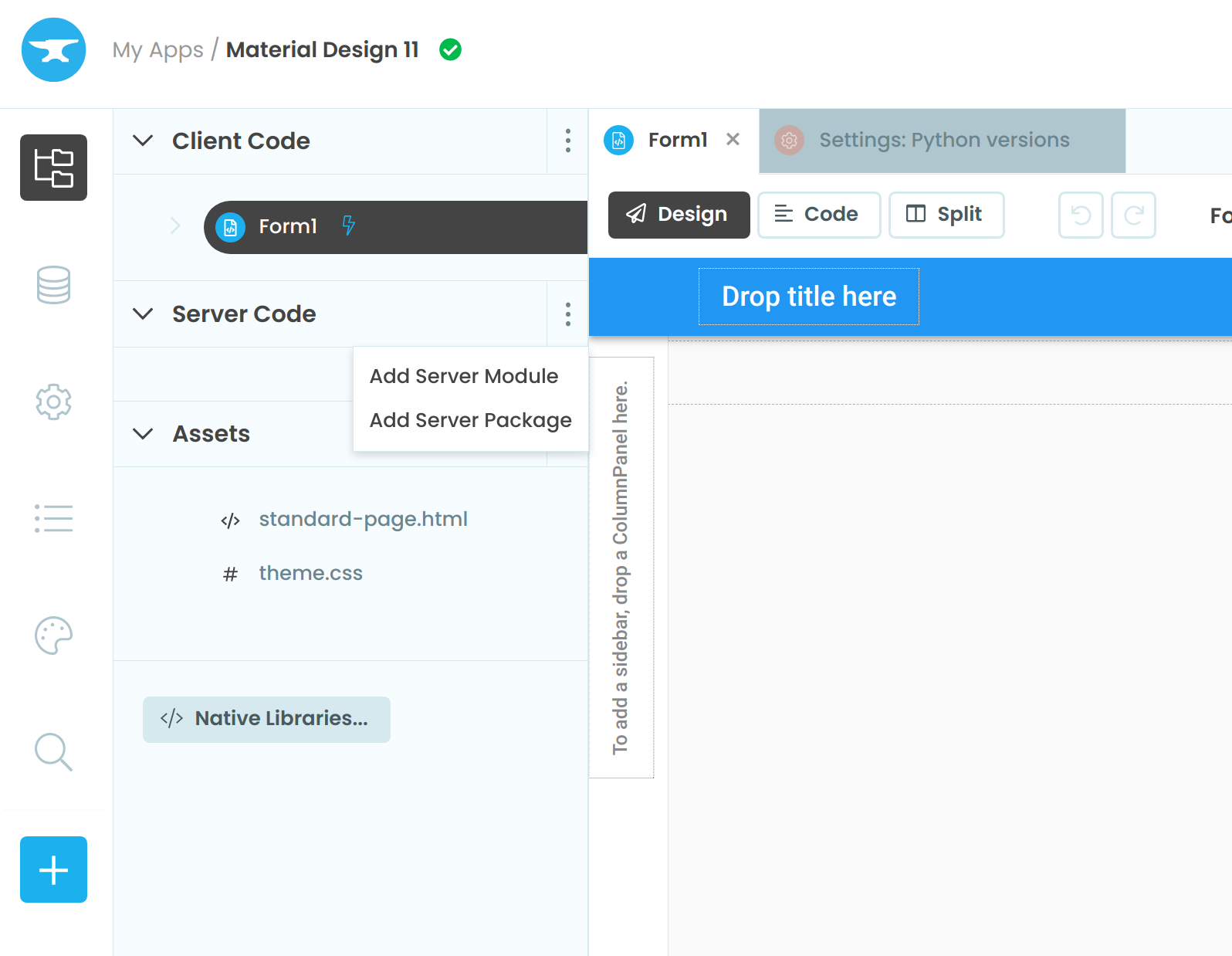 Adding a Server Module to your app.